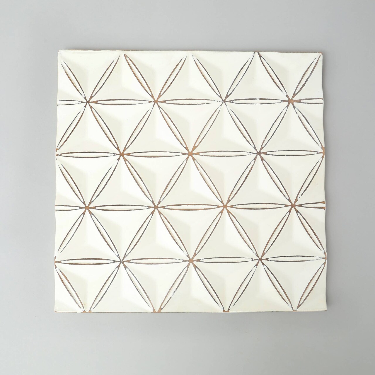 Diamond Carved MDF Wall Panel – 16" x 16" Decorative Wall Art Accent